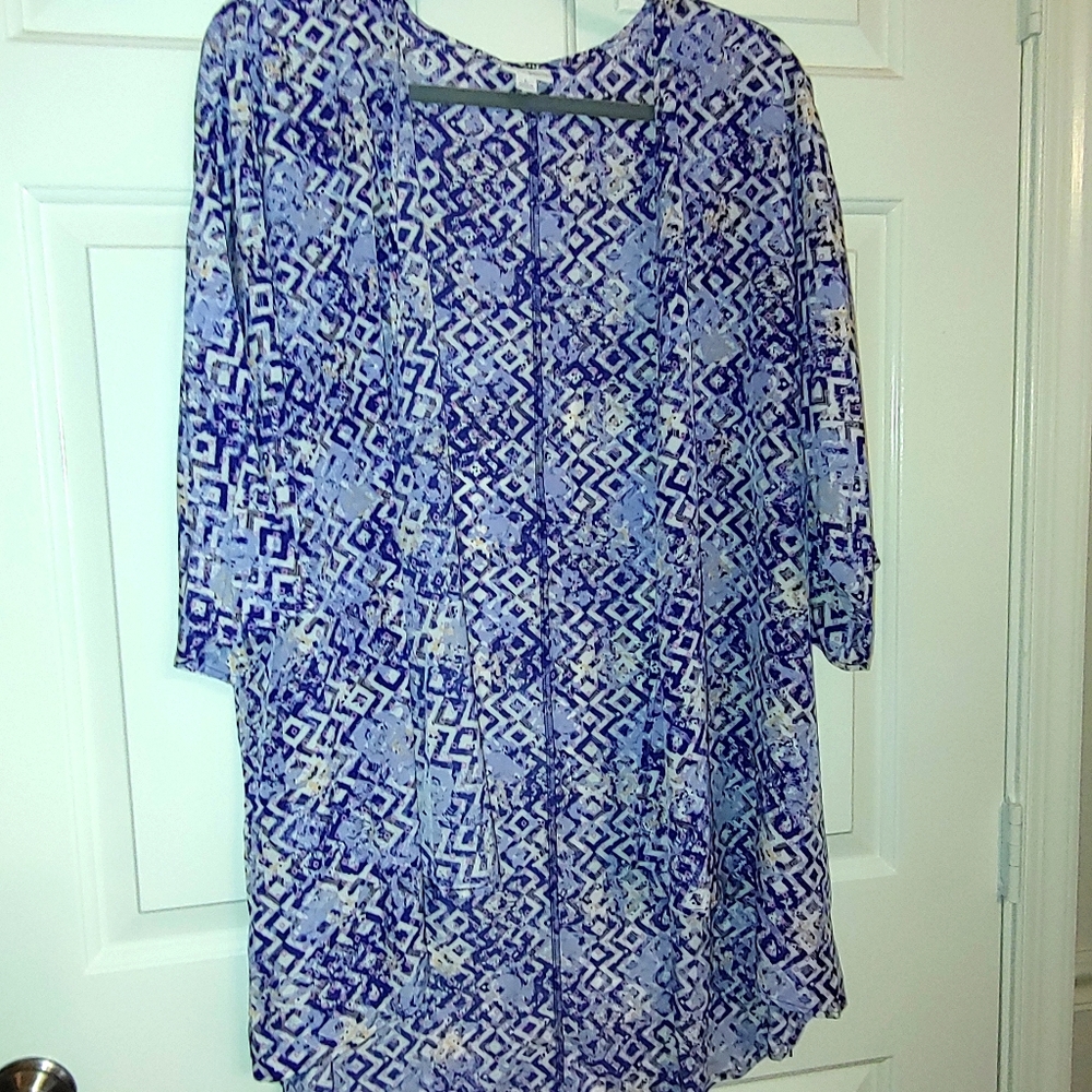 LIKE NEW Abstract Blue LULAROE Lindsay